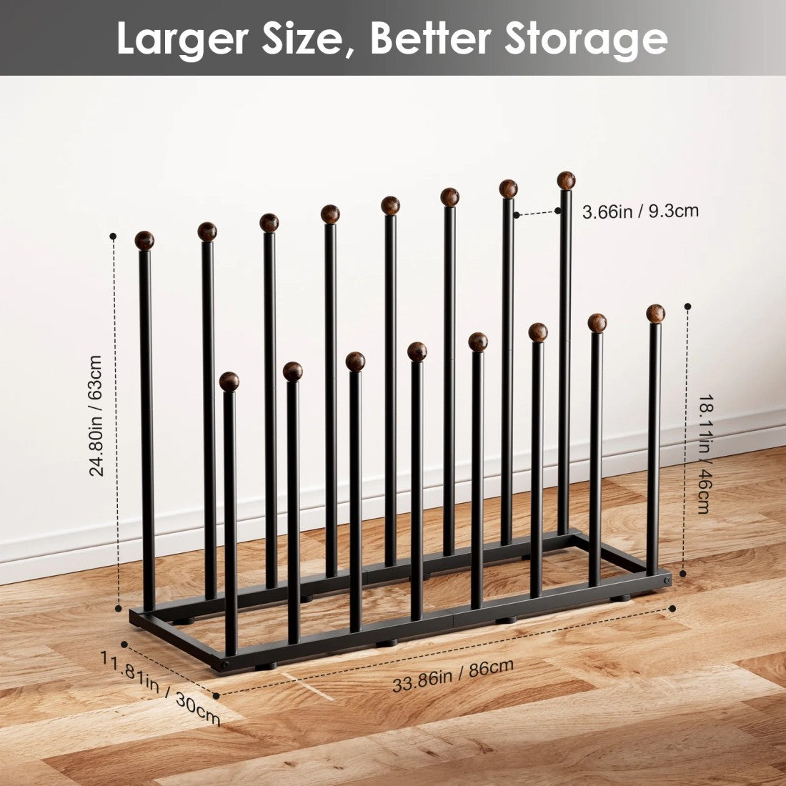 Boot Rack Organizer For 8 Pairs Of Boots, Self-standing Boot Storage Metal Shoe Rack For Tall Boots