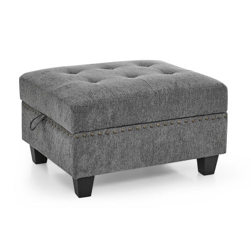 Ottoman Sofa For Modular Sectional,Grey Chenille